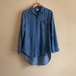 Denim Chambray Shirt by Andrea Jovine Size S